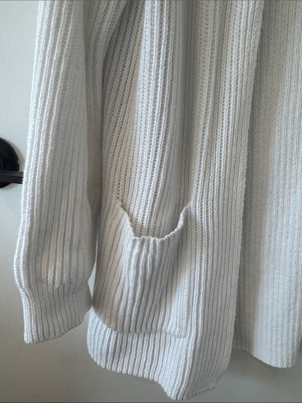 Madewell Open Front White Ribbed Cardigan - Picture 4 of 5